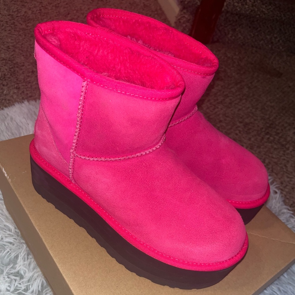 Uggs Hot Pink platform boots